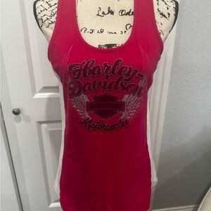 Harley-Davidson Red and White Tank Top